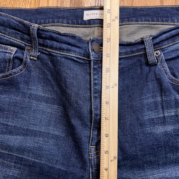 Oliver‎ Logan Jeans Crosby Relaxed Taper Slow Denim Women 38X26 (Tag 34) Raw Hem - Picture 8 of 11